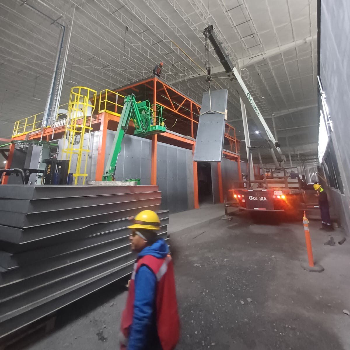 Detailed facade of modern building